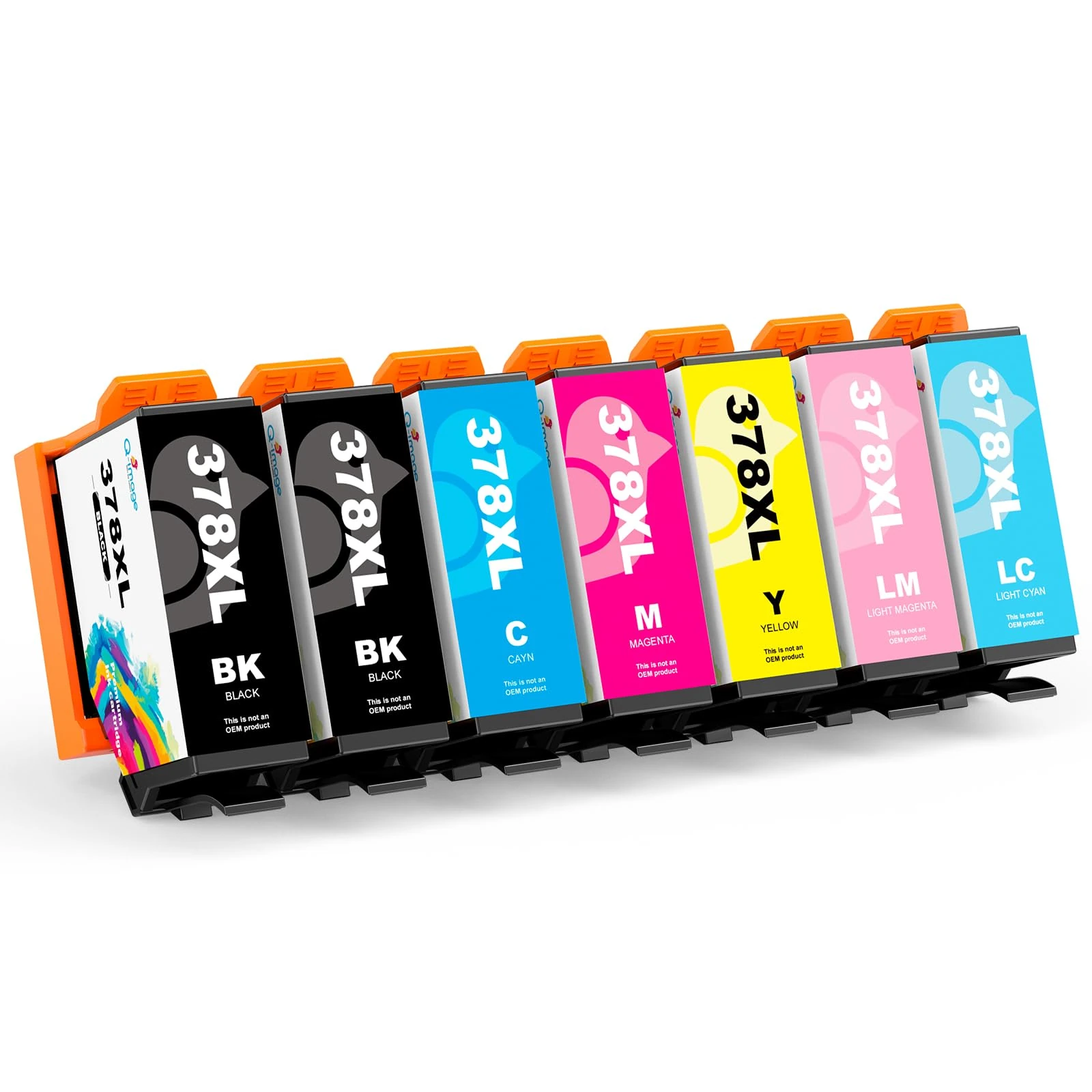 378XL Compatible Ink Cartridges for Epson 378 378XL Ink Cartridges Work for Epson XP-8000 XP-8005 XP-8500 XP-8505 XP-8600 XP-8605 XP-8606 XP-8700 XP-8705 Printers, 7-Pack
