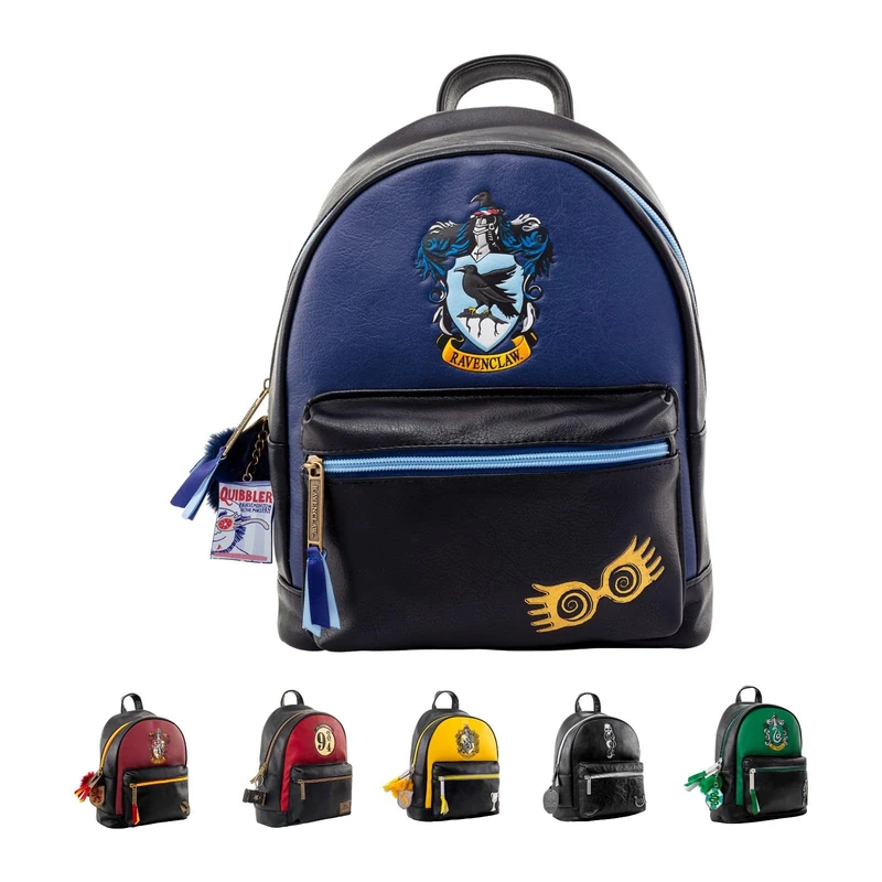 Pyramid International HARRY POTTER (RAVENCLAW) Fashion Backpack - Luxury Faux Leather, Unique Lining, Matching Zipper Accessory, Inner & Outer Pockets, Iconic & Spacious