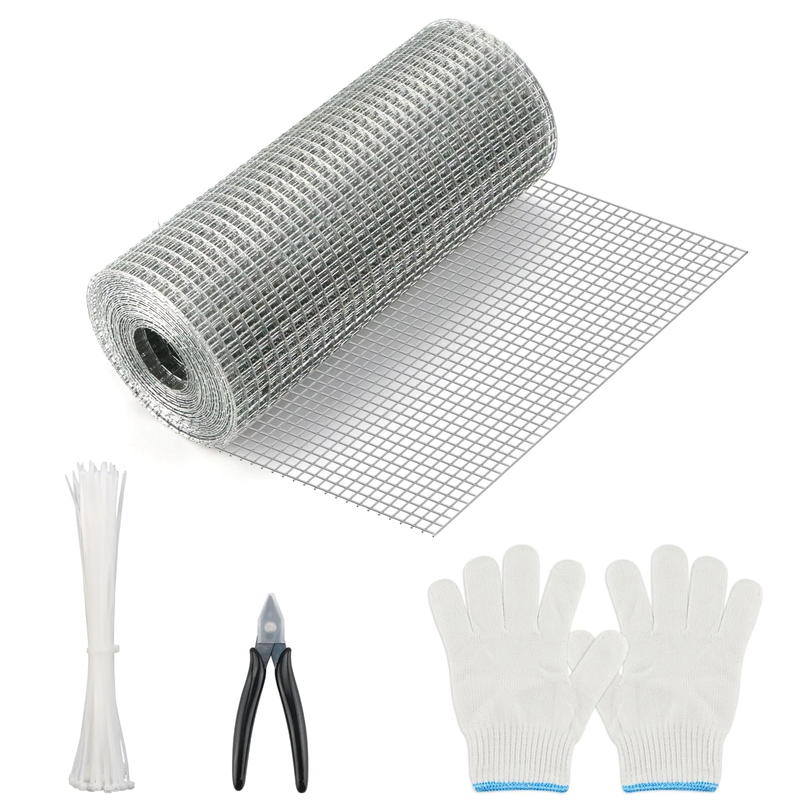 Homvvi Rodent Mesh Roll 200mm x 6m, Rodent Proofing Galvanized Metal Mesh - Stainless Steel Wire Mesh Blocks Mouse, Squirrel, Bird Access, Hardware Cloth Welded Roll for Vents Cover, Garden, Home
