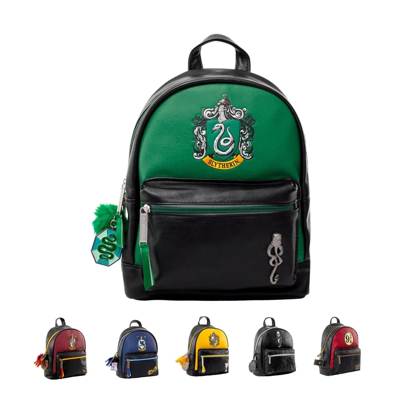 Pyramid International HARRY POTTER (SLYTHERIN) Fashion Backpack - Luxury Faux Leather, Unique Lining, Matching Zipper Accessory, Inner & Outer Pockets, Sleek & Stylish - Image 1
