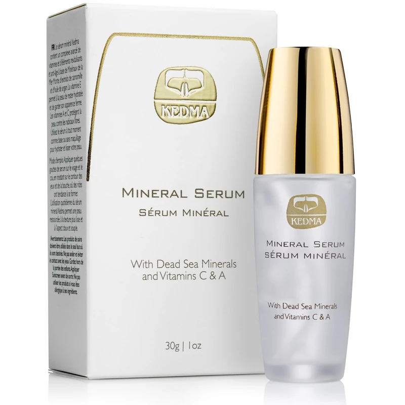 Kedma - Mineral Anti-Aging Serum - Hydrating and Revitalizing for Skin - With Dead Sea Minerals, Vitamins A, C, E - For a Radiant Complexion - 30ml