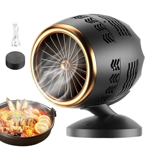 Kitchen Extractor Extractor Fan Silent Mini Tabletop Ventilation Hood for BBQ Hot Pot Fondue Camping - Desktop Cooker Hood Countertop Kitchen Hood