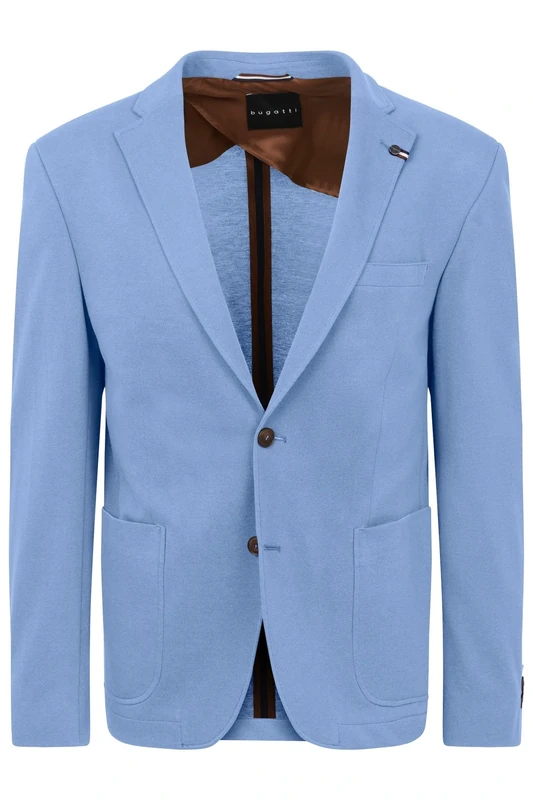 bugatti Men's 798133-79220 Business Casual Blazer, 340-Blue-Grey, 44