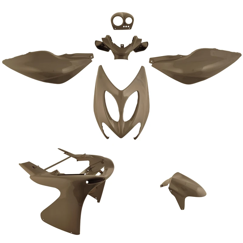 one by Camamoto | Complete Plastic Trim Kit Compatible with Yamaha Aerox/MBK Nitro - Nardo Grey, Finance Grey | Years 1997-2012