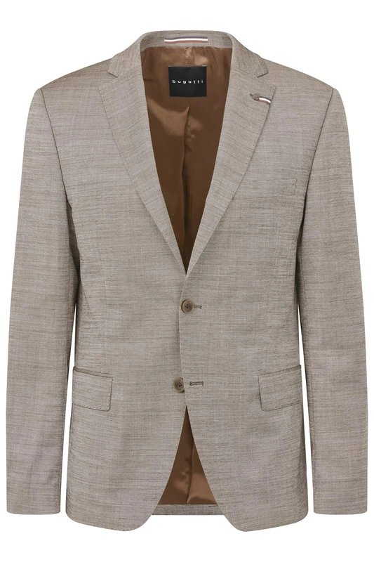 bugatti Men's Casual Business Blazer, 50-Beige, 28 Große Größen Kurz