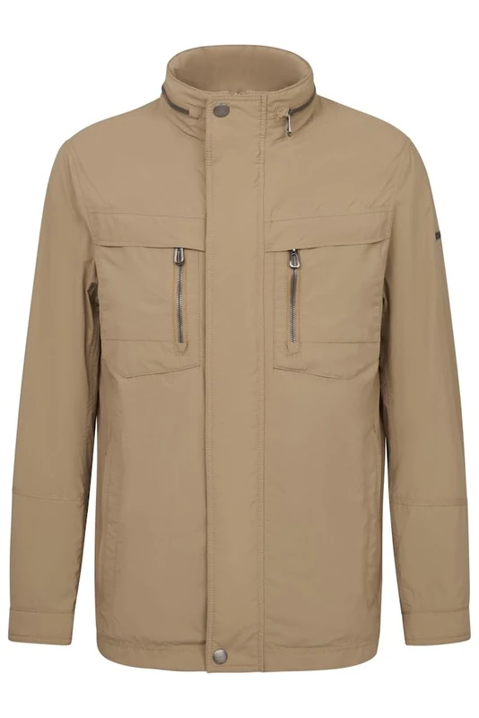 bugatti Men's 776200-71030 Jacket, 60-Taupe, 58 Große Größen