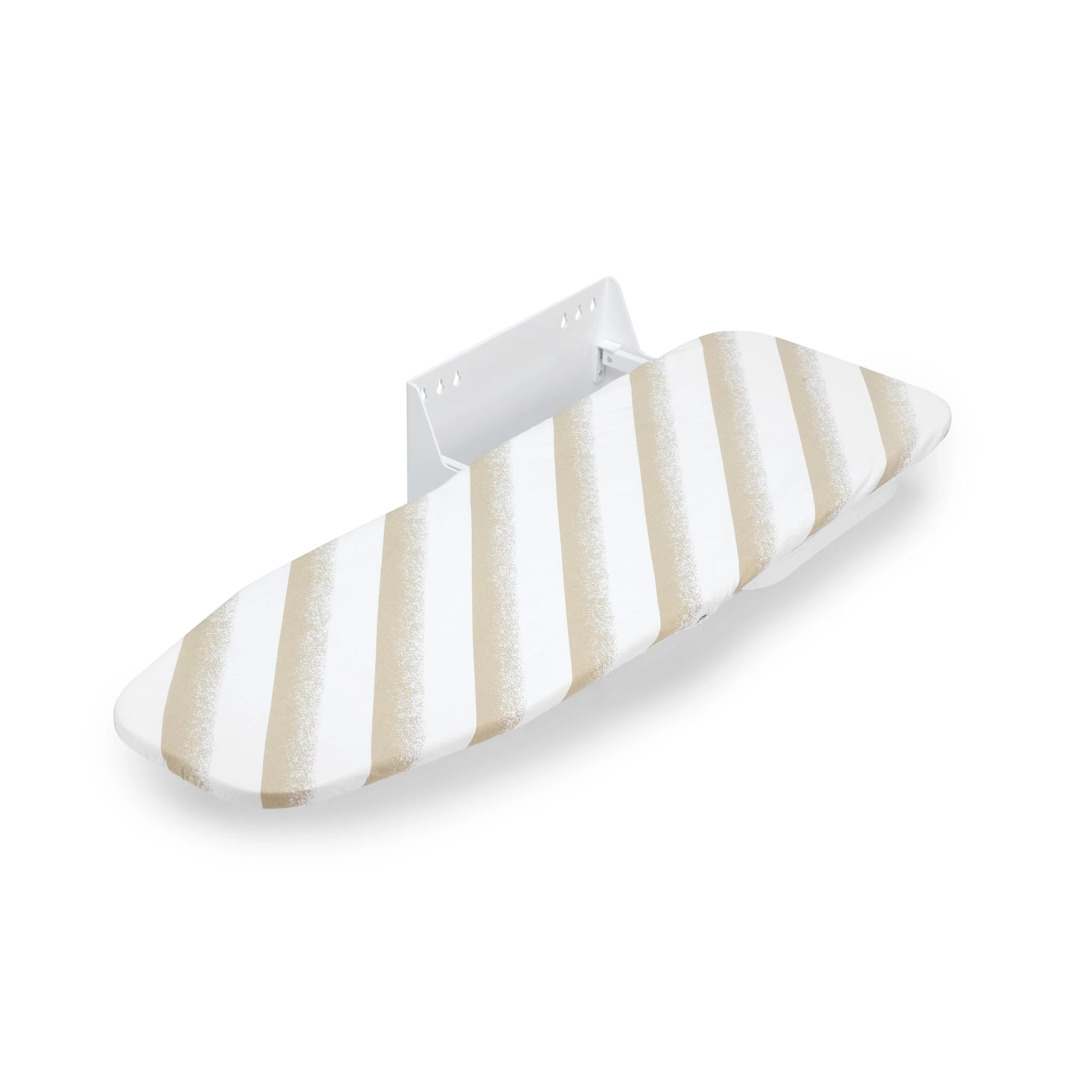 Emuca - Ironing board foldable to the wall, swivel 180º, Steel and Wood, White