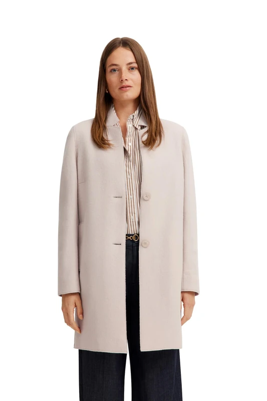 bugatti Women's 761200-77050 Wool Coat, 30-Beige, 14