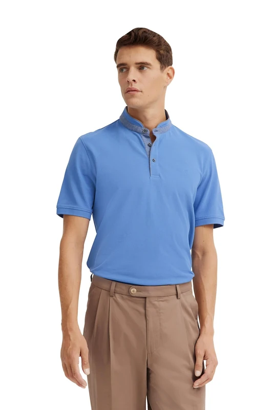 bugatti Men's 8150-75003c Polo Shirt, 340-Blue-Grey, S