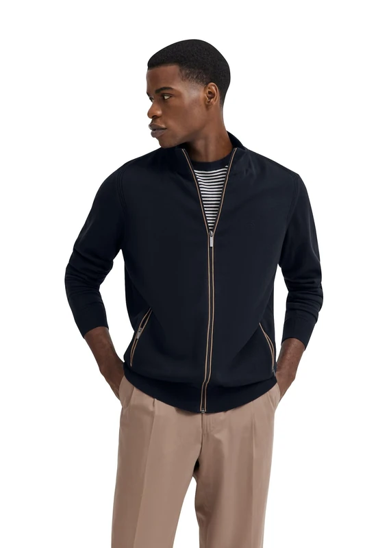 bugatti Men's Cardigan, 390-navy, S