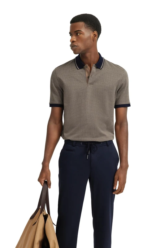 bugatti Men's 8150-75111c Polo Shirt, 60-Taupe, XL