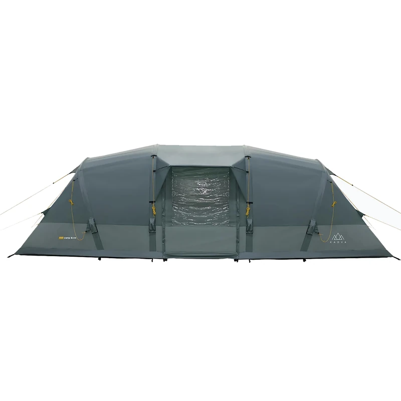 KADVA Aircamp 8.44 Camping Tent 2 Person Tent Tunnel Construction 640 x 205 x 195 cm Waterproof 3000 mm Two Bedrooms Spacious Anteroom Easy Transport Colour Green