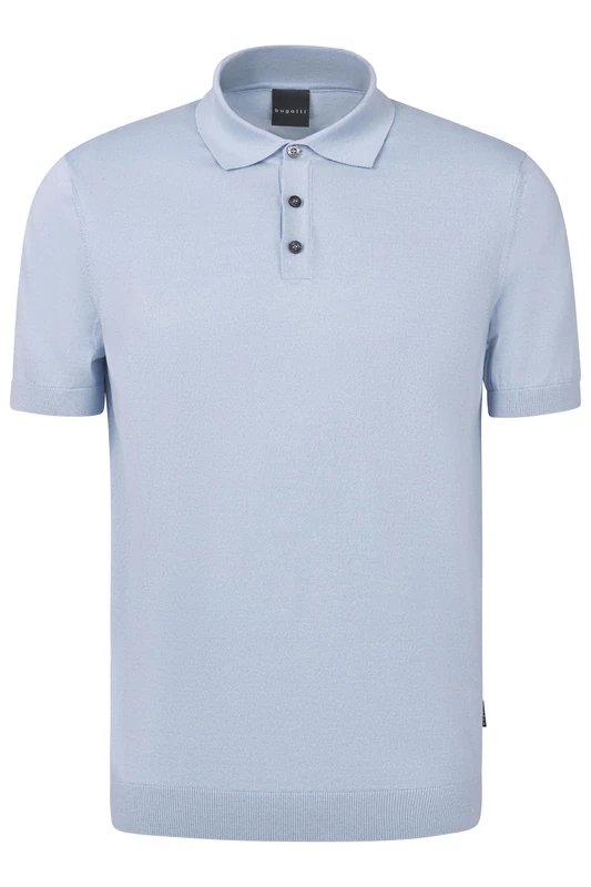 bugatti Men's Polo Shirt Knitted Short Sleeve Regular Fit, 330-blue-grey, 3XL