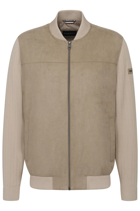 bugatti Men's Cardigan Zip College Regular Fit, 50-Beige, XXL - Image 1