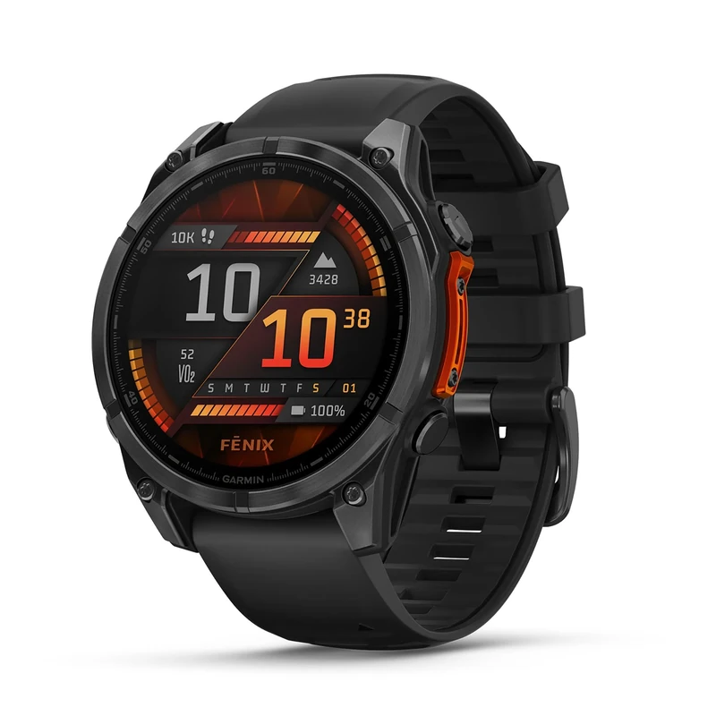 Garmin fēnix 8 GPS 47mm Premium Smartwatch, AMOLED Touchscreen, Multisport, Advanced Health & Training Features,Built-in LED flashlight,Adventure Watch with up to 29 days battery life, Slate Grey