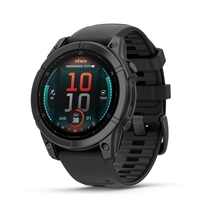 Garmin fēnix E GPS 47mm Multisport Smartwatch, Extensive Health and Training Features, Adventure Watch with up to 16 days battery life, Slate Grey and Black