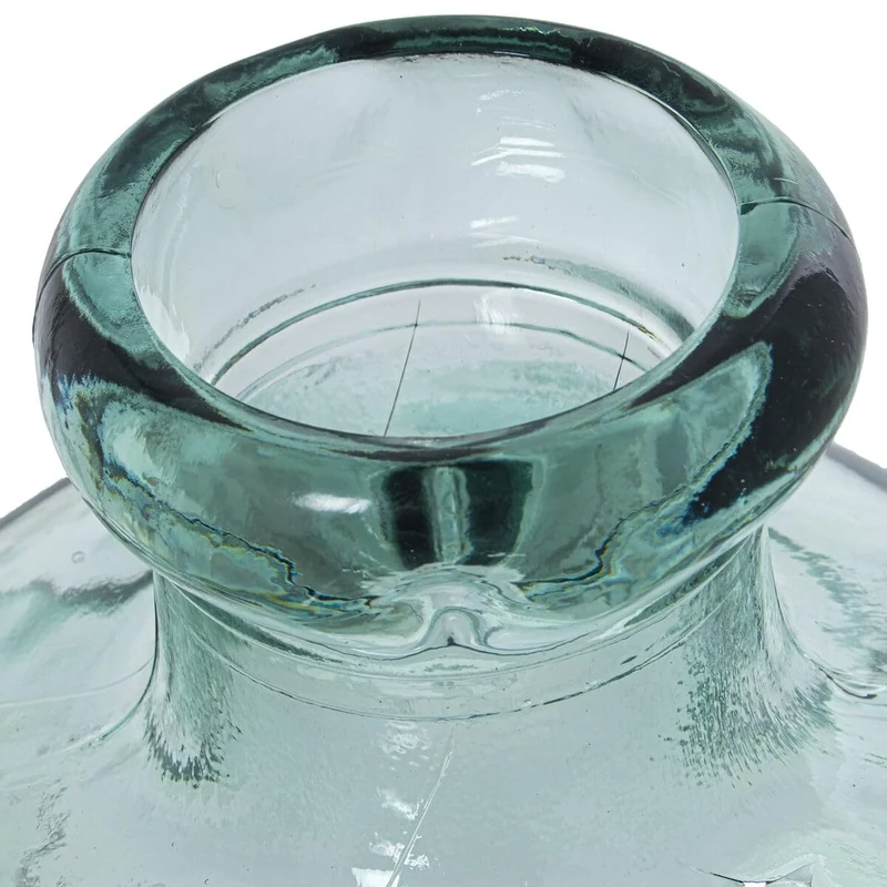 Alexandra House Living Recycled Glass Vase Fixalo Transparent Glass 40 x 40 x 45 cm