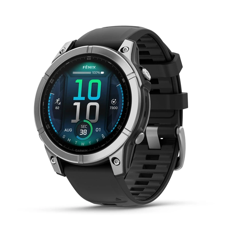 Garmin fēnix E GPS 47mm Multisport Smartwatch, Extensive Health and Training Features, Adventure Watch with up to 16 days battery life, Stainless Steel and Black