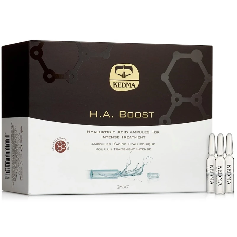 Kedma - H A Boost - Concentrated Hyaluronic Acid Ampoules - Instant Hydration and Volume - For All Skin Types - 7 x 2ml