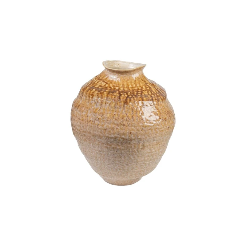 Romimex Vase Beige Mustard Porcelain 31 x 39 x 34 cm