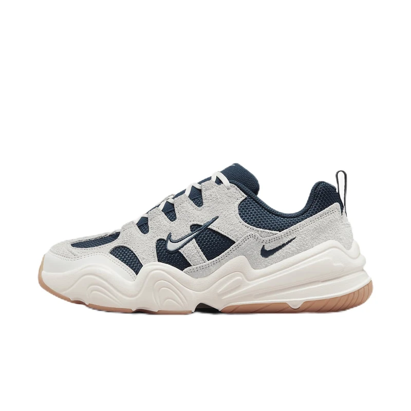 NIKE Women's Tech Hera Sneaker, Phantom Football Grey Armory Navy Sail, 2.5 UK