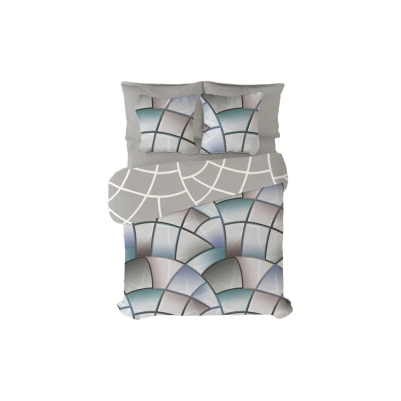 Pierre Cardin Lucas Grey Duvet Cover Set 180 Bed 4 Pieces