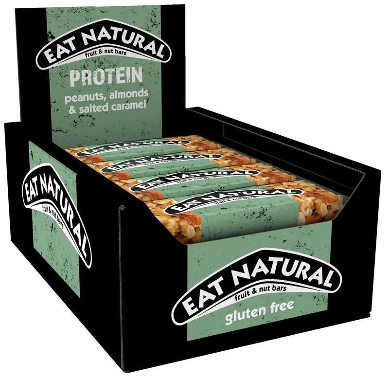 Eat Natural Protein Peanuts, Almonds & Salted Caramel Fruit & Nut Bars 12 x 40g