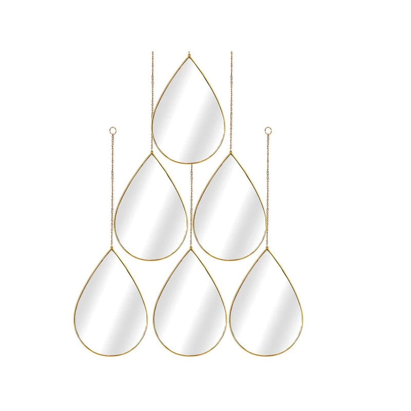 Romimex Mirror Set Gold Polystyrene 19 x 27 x 1 cm - Image 1