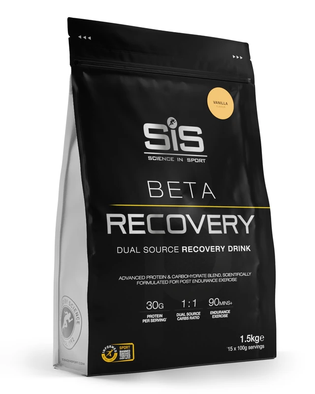 Science in Sport BETA Recovery Dual Source Recovery Drink | Vanilla Protein Powder - Advanced Carbohydrate & Whey Protein Blend for Post-Endurance Exercise | 30g Protein per Serving, 1.5kg