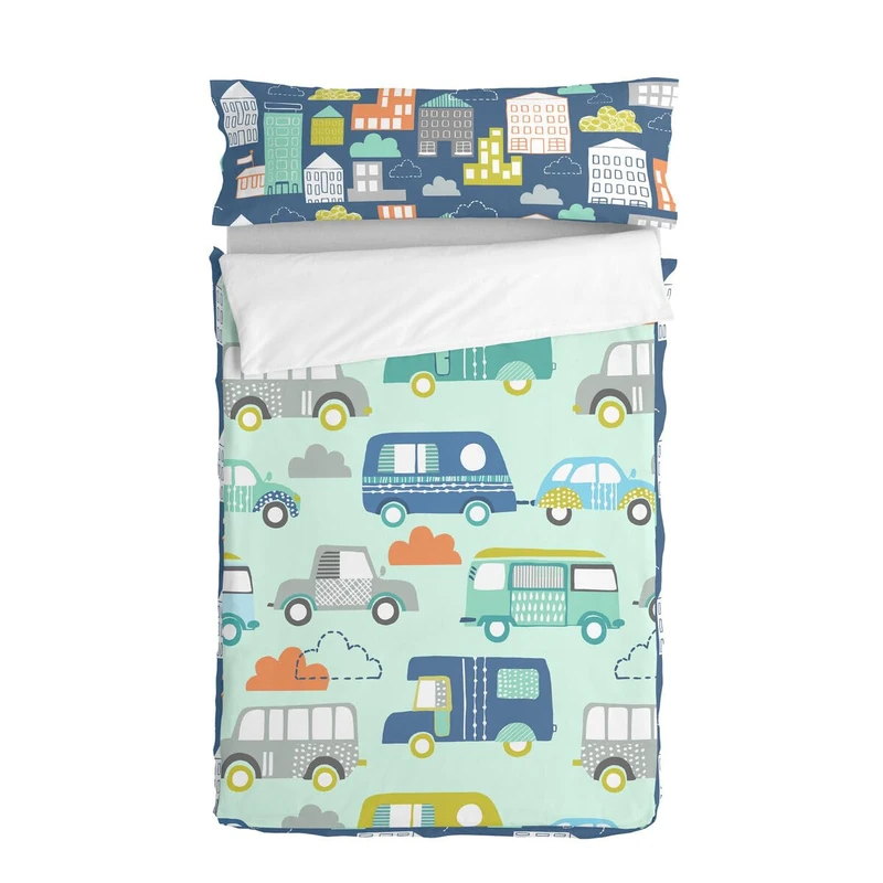 HappyFriday Moshi Moshi Holidays Duvet Cover with Filling, Multi-Colour, 105 x 200 cm