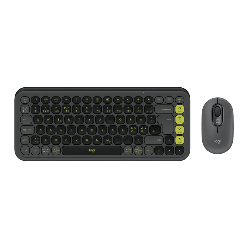 Logitech POP ICON COMBO, Bluetooth keyboard and mouse combo, comfortable typing, programmable keys and buttons, quiet clicks, Easy-Switch up to 3 devices - Graphite