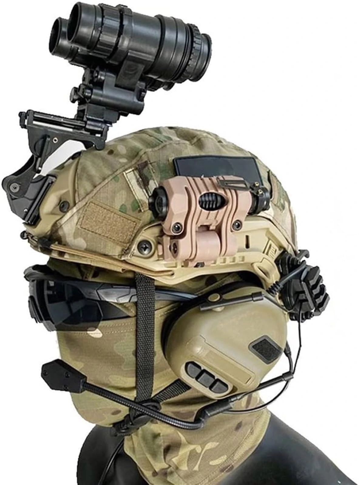 Full Face Paintball Helmet Set, Tactical Fast Helmet With Side Rails Adjustable Tactical Gear For Outdoor Airsoft Cosplay CS Game Gear(T F)