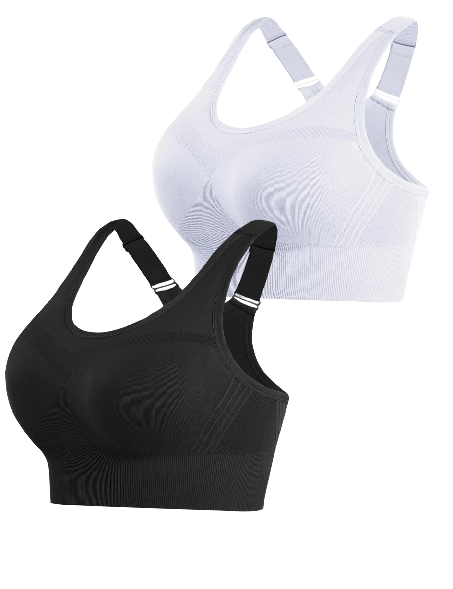 Litherday Women's Sports Bra Max Control Solid High Impact Wirefree Sports Bras for Women Removable Padding Yoga Gym Running Crop Top