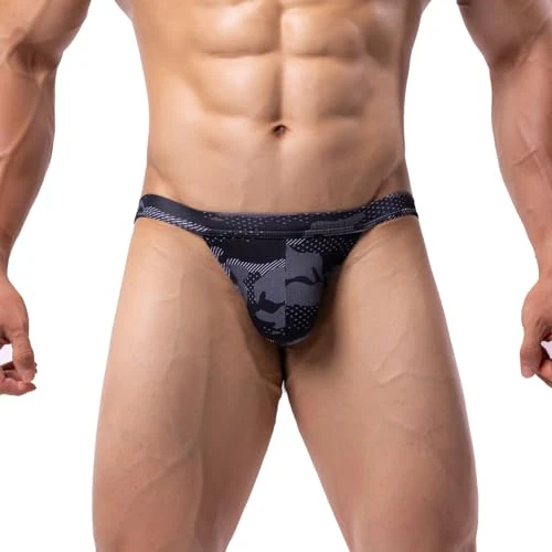 Summer Code Mens Bikini Briefs Soft Lightweight Low-Rise Underwear Pouch Comfortable Micro Mesh Underpants