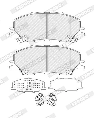FERODO Brake Pads | FDB5542 | OE-Matching Quality | Eco-Friction Fuse+ Technology | Pack of 4