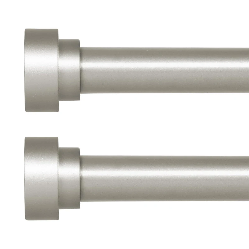 HEI! DEAR Curtain Rod 2 Pack 72 to 144 Inch(6-12ft),1 Inch Heavy Duty Adjustable Curtain Rod,Modern Decorative Drapery Rods,Telescoping Window Curtains Rods 72-144".