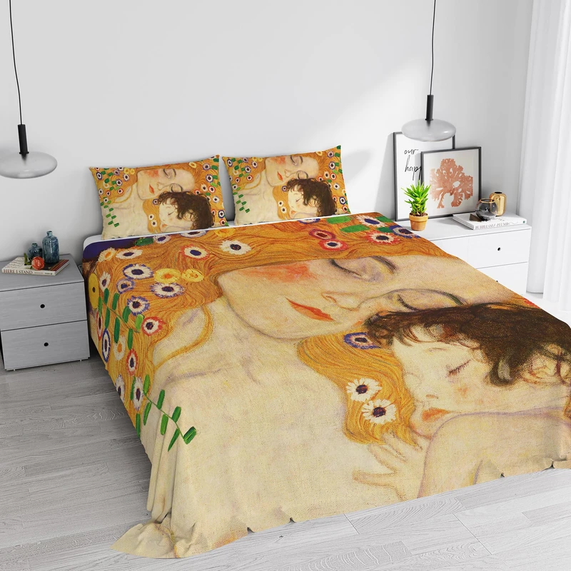 Dreams' Digital Print Bedding Set, Full Coverage, Made in Italy, Double, 50 cm