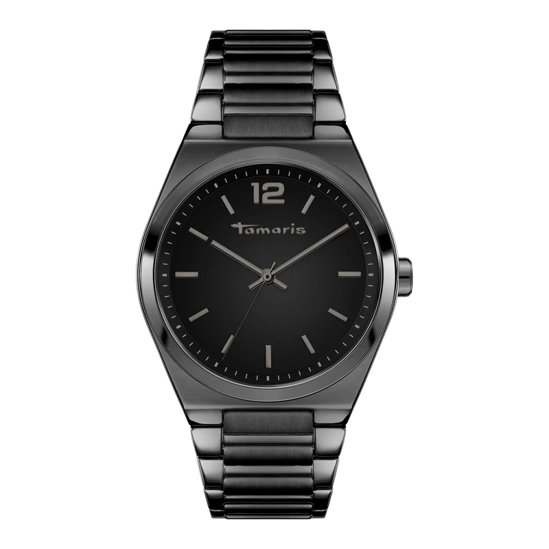 Tamaris Watch with Stainless Steel Strap and Folding Clasp, Black, The Watch has a Classic Design with Modern Accents, Making it a Good Choice for Formal Occasions and Everyday wear. Therefore, we