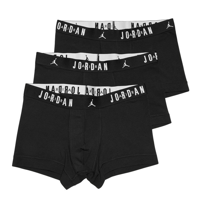 Nike Jordan Men's Cotton Boxer Shorts Pack of 3 Black Size XL