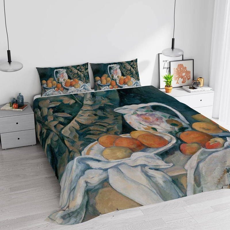 Italian Bed Linen Digital Print Bedding Set, Full Coverage, Made in Italy, Double, 04
