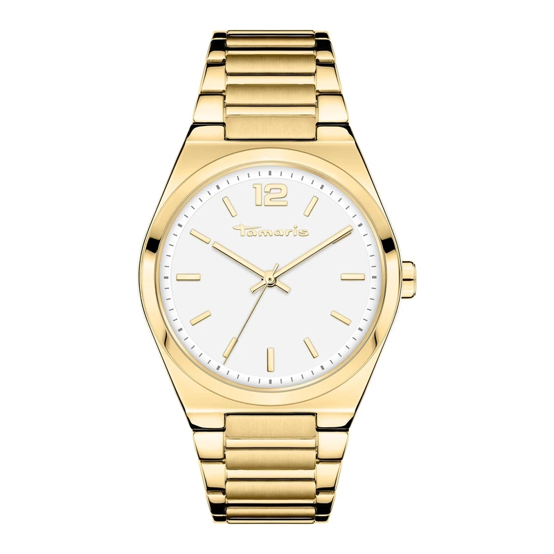 Tamaris PROLD Women's Analogue Quartz Watch with Stainless Steel Strap, Gold, Classic