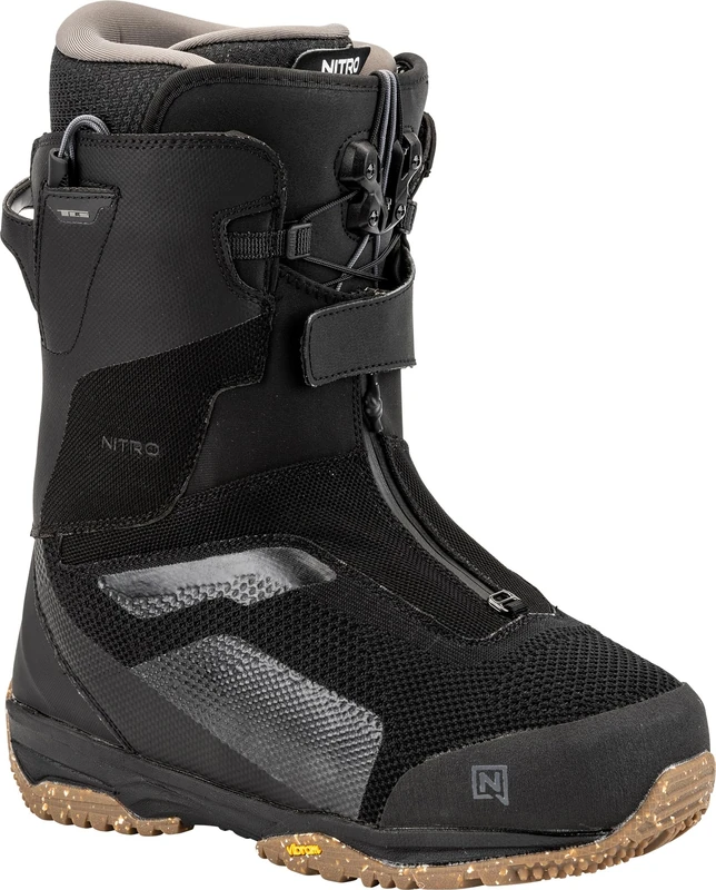 Nitro Men's Skylab TLS Splitboard Boot All Mountain Freeride Premium Speed Lacing System Boat Snowboard Boot Black MP 28.0 // EU 42 2/3 // US 10