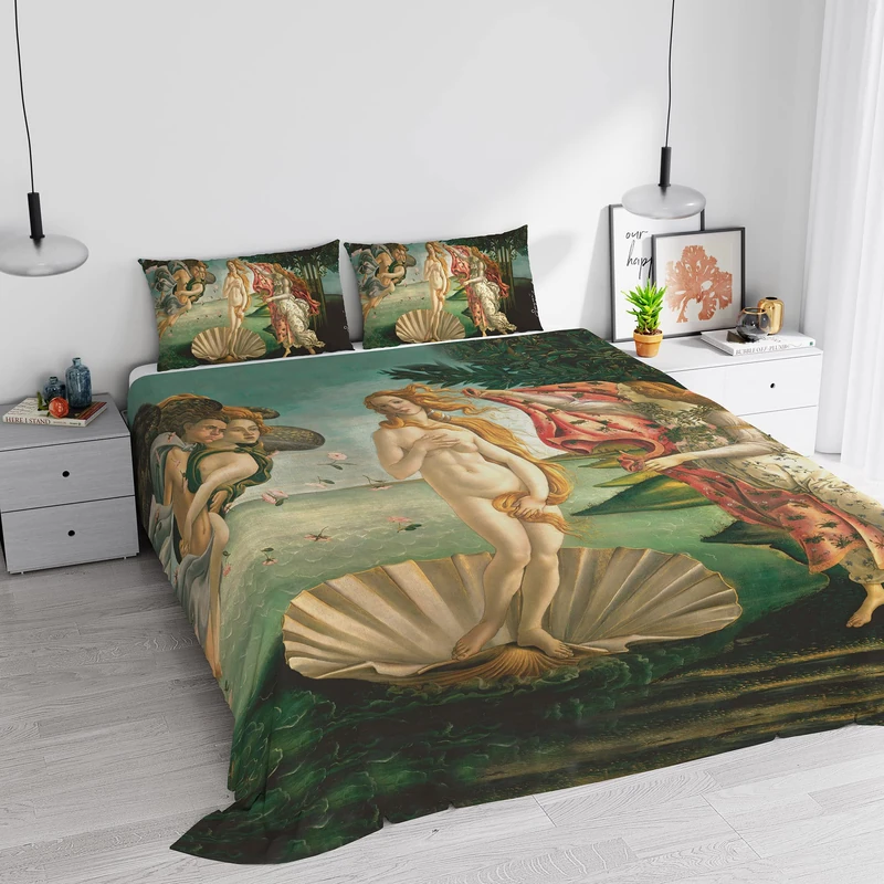 Dreams' Digital Print Bedding Set, Full Coverage, Made in Italy, Double, 56 cm