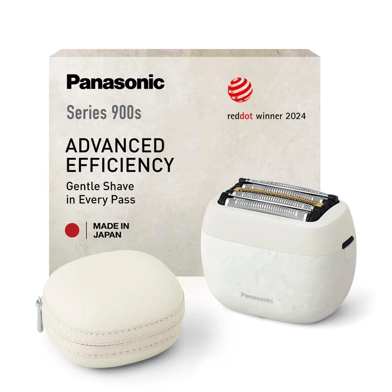 Panasonic ES-PV6B-W811 Series 900s Foil Shaver, Wet & Dry 5-Blade Electric Shaver for Men, Responsive Beard Sensor, USB-C, Carry Case, NAGORI® Marble White