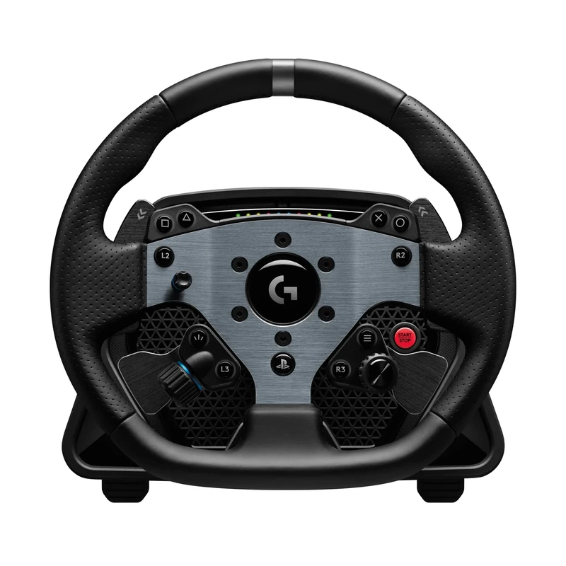Logitech G PRO Racing Wheel, Simulated Steering Wheel, Direct Drive 11 Nm Force, TRUEFORCE Feedback, Magnetic Gear Shift Paddles, Dual Clutch, OLED Display, Quick Release, Playstation & PC - Black