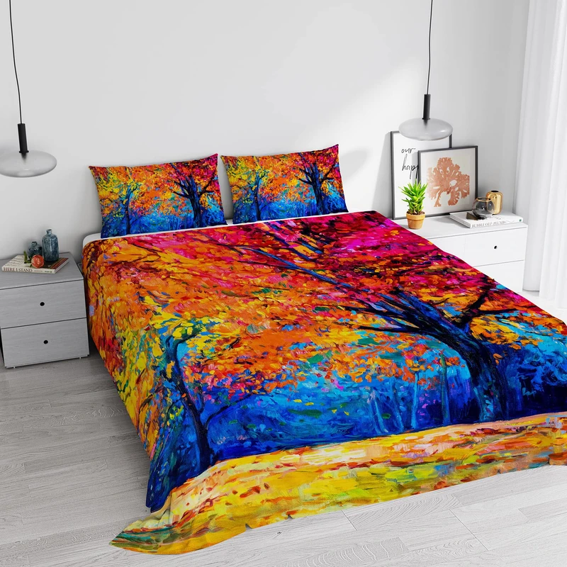 Digital Print Bedding Set, Full Coverage, Made in Italy, Double, 47 cm