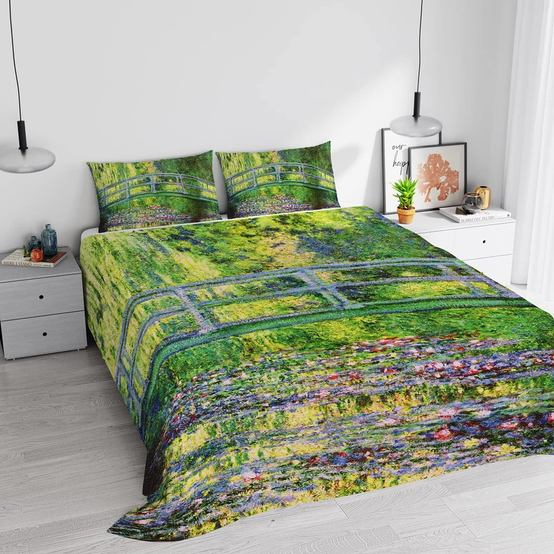 Italian Bed Linen Dreams' Digital Print Bedding Set, Full Coverage, Made in Italy, Double, 53 cm