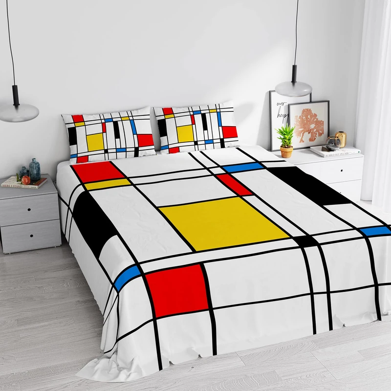 Digital Print Bedding Set, Full Coverage, Made in Italy, Double, 66 cm