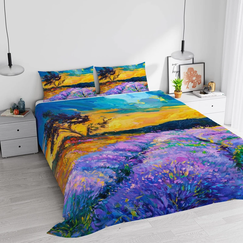 Dreams' Digital Print Bedding Set, Full Coverage, Made in Italy, Double, 12