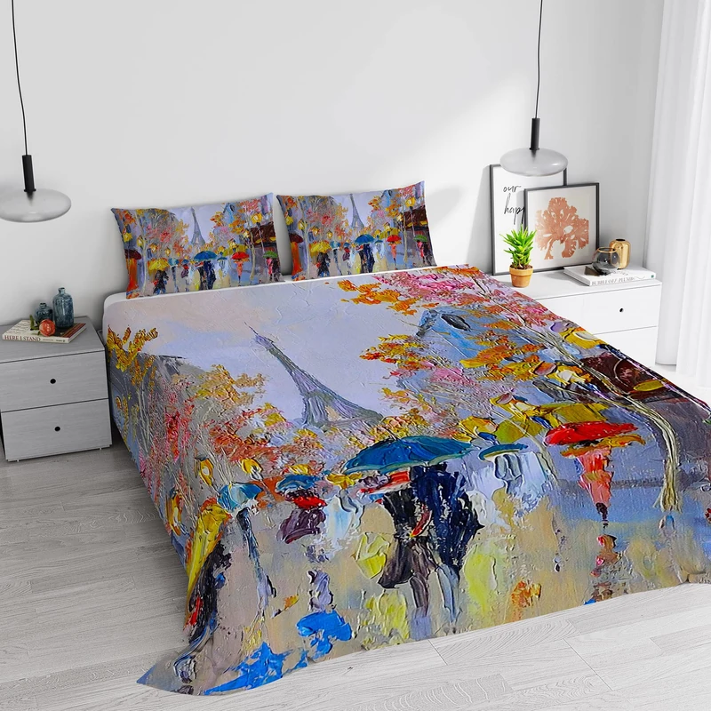 Dreams' Digital Print Bedding Set, Full Coverage, Made in Italy, Double, 18 cm